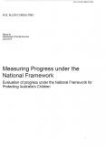 Cover of •Evaluation of Progress under the National Framework for Protecting Australia’s Children