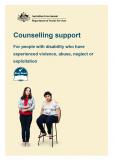 Disability Royal Commission Counselling Support fact sheet – Easy Read cover