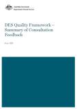 DES Quality Framework – Summary of Consultation Feedback