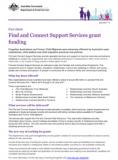 Find and Connect - Fact Sheet