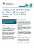 Cover of Fourth Action Plan (2019-22) to reduce violence against women and their children
