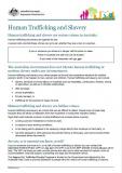 Human Trafficking and Slavery factsheet cover image