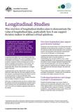 Cover of Longitudinal Studies fact sheet 2022