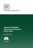 National Disability Advocacy Framework 2023 - 2025 - Easy Read cover image