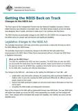 NDIS reforms - Fact sheets cover