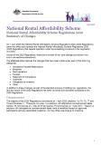 National Rental Affordability Scheme Regulations 2020 Summary of Changes cover image
