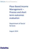 Place Based Income Management – Process and short term outcomes evaluation
