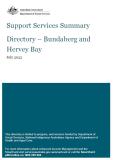 Bundaberg and Hervey Bay region: Support Services Directory cover