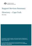 Cape York region: Support Services Summary Directory cover