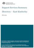 East Kimberley region: Support Services Directory cover