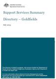Goldfields region: Support Services Directory cover