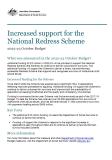 Increased support for the National Redress Scheme