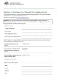 Request for Masters course removal form cover