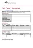 Safe Travel Plan template cover