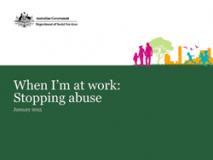 When I'm at work: stopping abuse - Powerpoint presentation cover image