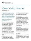 Women's safety cover sheet