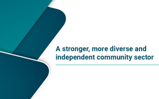 A stronger, more diverse and independent community sector image