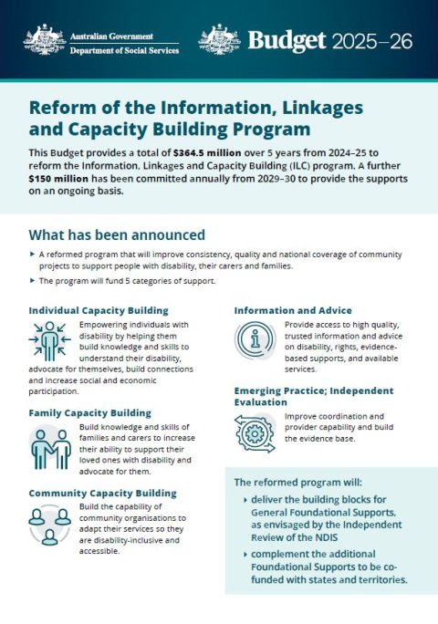 Reform of the Information, Linkages and Capacity Building Program