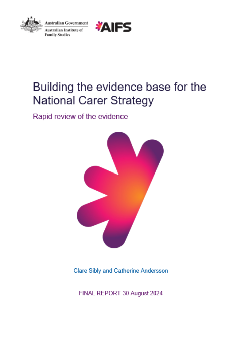 Cover image - Building the evidence base for the National Carer Strategy