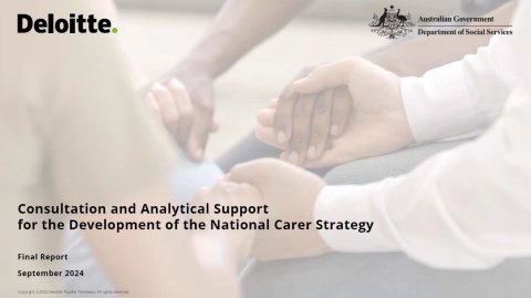 Consultation and analytical support for the development of the National Carer Strategy