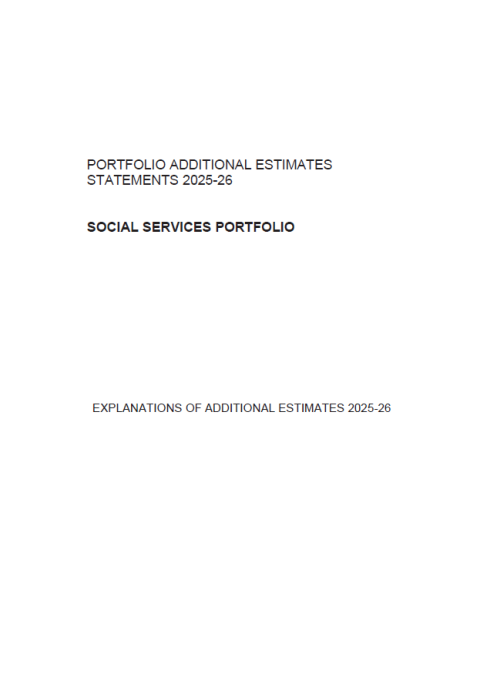 Portfolio Additional Estimates Statements 2025-26