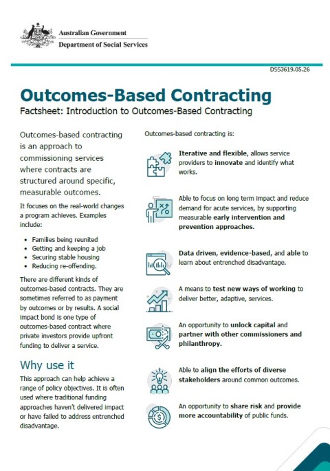 Outcomes-based Contracting Factsheet Series