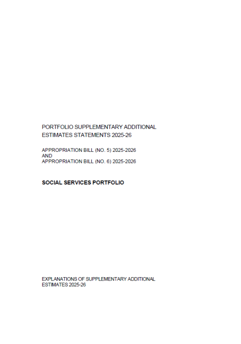 Portfolio Supplementary Additional Estimates Statements 2025-26 cover image