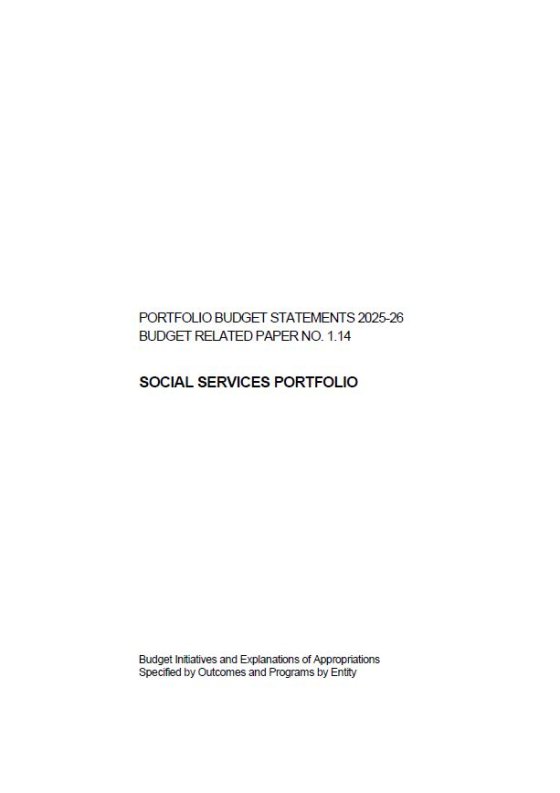 Portfolio Budget Statements 2025-26 Budget Related Paper