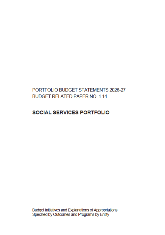 Portfolio Budget Statements 2026-27 cover image
