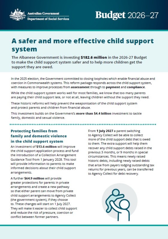 A safer and more effective child support system