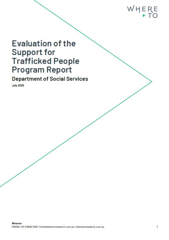 Evaluation report cover image