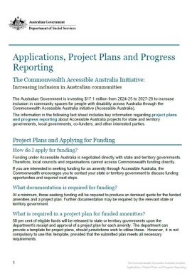 Applications, Project Plans and Progress Reporting cover