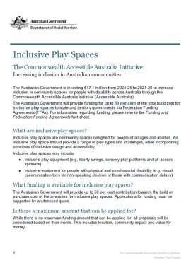 Inclusive Play Spaces cover