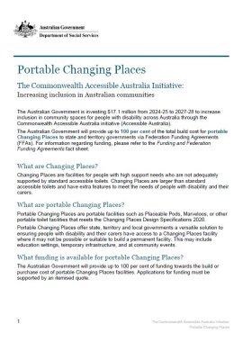 Portable changing places cover