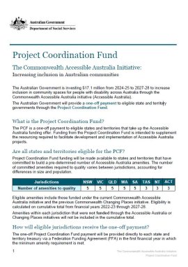 Project Coordination Fund cover