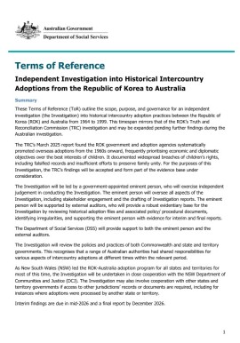 Terms of Reference